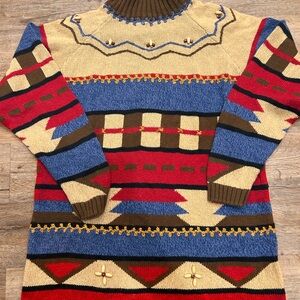 Vintage Liz Sport Women's Medium Southwestern Pullover Sweater